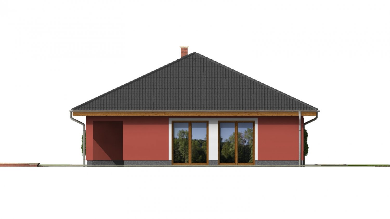 BUNGALOW 44 - Massivhaus mit Doppelgarage und Terrasse.